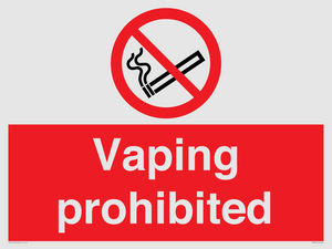 Vaping prohibited